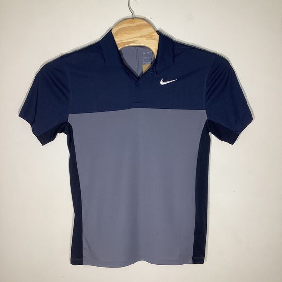 Nike Mens Dri‎ Fit Short Sleeve Polo Blue Size Small NWT - Picture 2 of 9